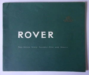 ROVER 60 75 90 orig 1956 1957 UK Mkt Large Format Sales Brochure - 2 Litre P4 - Picture 1 of 10