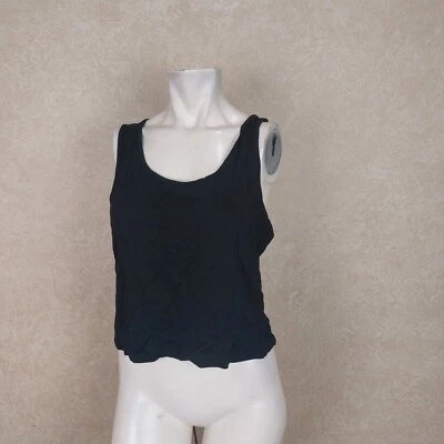 Nuevo top corto negro con cordones negro talla S __ nuevo con etiquetas R9B4 Kensie para mujer Foto 1 de 4