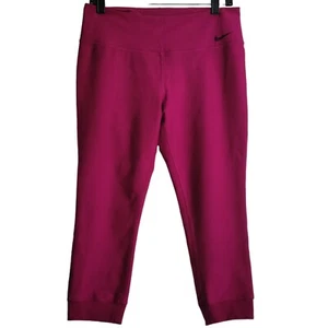 Nike Power Legend Veneer Capris Leggings Womens Large True Berry Black - Picture 1 of 11
