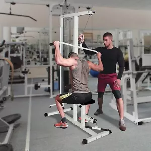 HOME FITNESS MUTLI GYM LAT PULL DOWN WORKOUT MACHINE BENCH EXERCISE - Picture 1 of 7