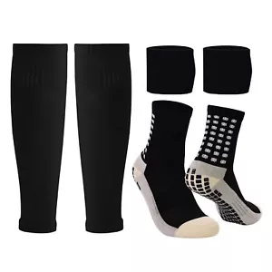 Anti-Slip Soccer Socks with Shin Guard Sleeves for Training & Matches - Picture 1 of 9