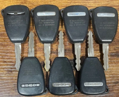 Lote de 7 llaveros de cabeza remota Dodge Chrysler OEM 27AA  Foto 1 de 2
