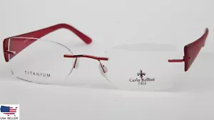 NEW Carlo Bellini CB 7312 C33 WINE /RED EYEGLASSES TITANIUM 53-19-140mm Italy - Picture 1 of 10