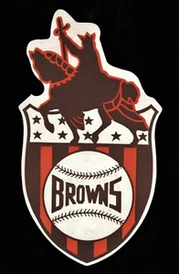 NOT a Repro! 1940s ST. LOUIS BROWNS *Vintage Baseball Sticker* Sportsman's Park - Picture 1 of 2