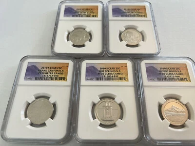 2010-S CLAD NATIONAL PARK QUARTER SET NGC PF70 ULTRA CAMEO - Image 1 of 4