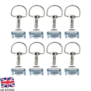 17mm Universal Race Fairing Fasteners Quick Release D-RING 1/4 Turn Rivet 8 Sets - Picture 1 of 8