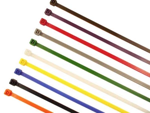 Strong Black Neutral Orange Red Cable Zip Ties Tie Wraps Zip Ties Various Sizes - Picture 1 of 6