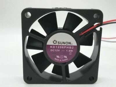 Sunon 6015 KD1206PHB2 DC12V 1.9W 60*15mm 60mm cooling fan - Image 1 of 3