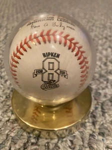 Official Rawlings American League Cal Ripken Jr 2130/2131 Commemorative Baseball - Picture 1 of 5