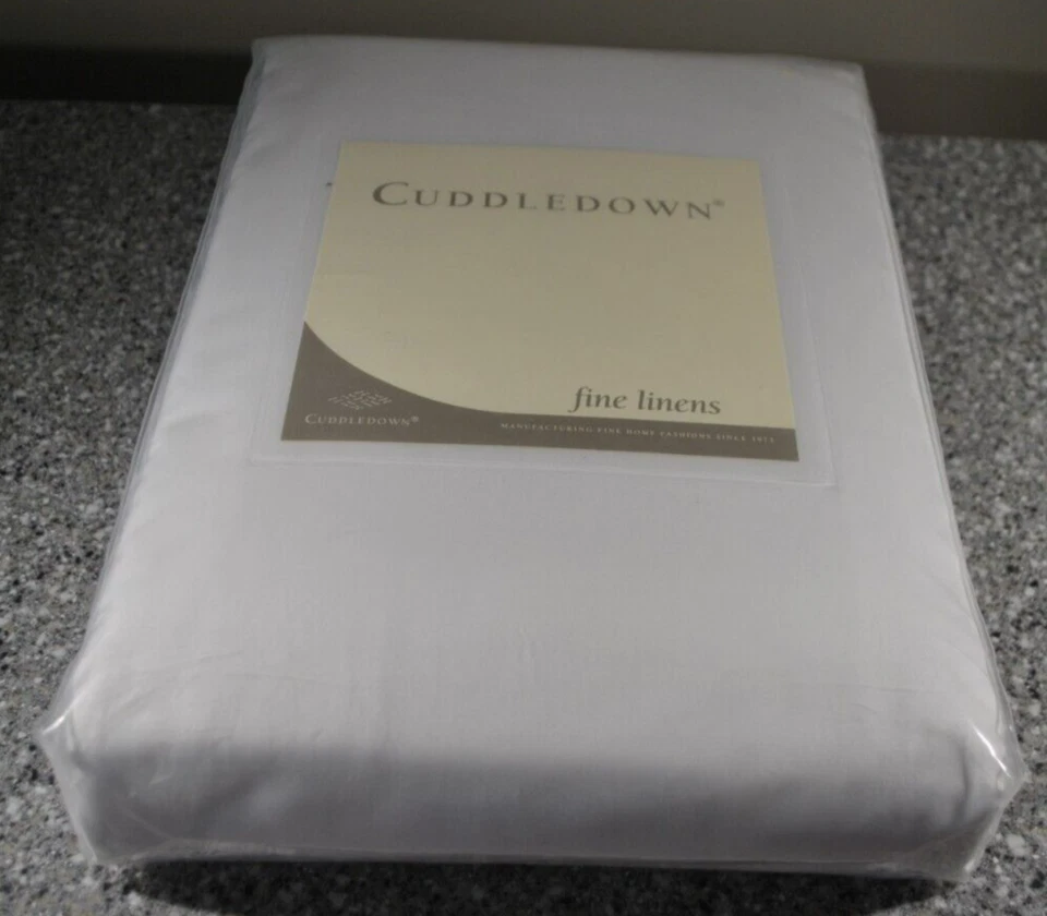 Cubierta de edredón CUDDLEDOWN 400 hilos, King, blanca, nueva con etiquetas Foto 1 de 4