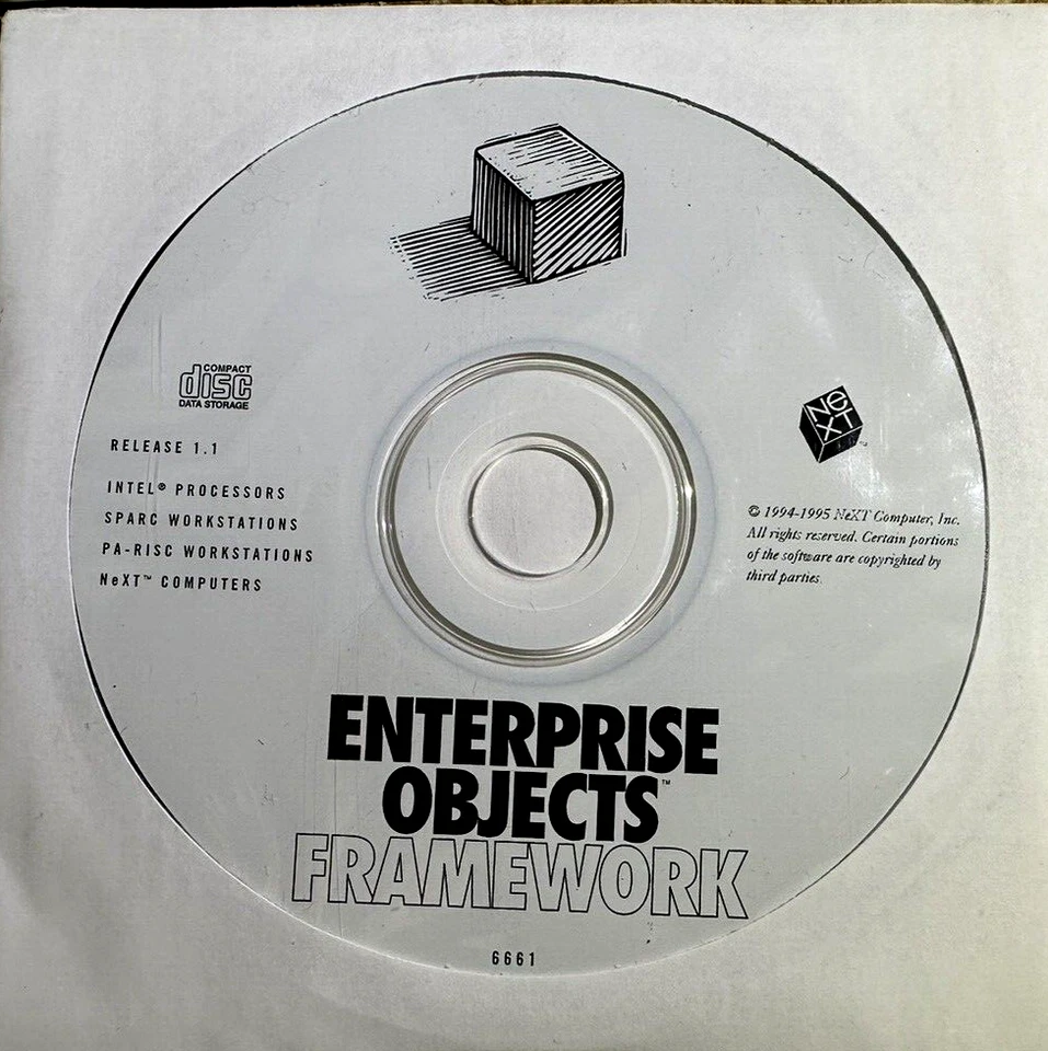 Enterprise objects frameworks Version 1.1  software for NeXTSTEP 3.3 NeXT Cube - Image 1 of 1