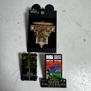 2002 Disneyland Resort Grand Californian Hotel Stained Glass Trading Pin Lot - Picture 1 of 9