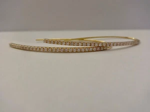 Pendientes brillantes con 56 brillantes juntos 1,18 quilates oro amarillo 750 - Imagen 1 de 5