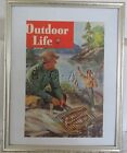 Original Vintage Framed Large (11.75 x 15) Advertising- Fishing- Outdoor Life