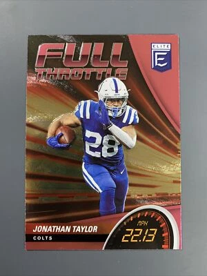 2022 DONRUSS ELITE FULL THROTTLE PINK #FT1 JONATHAN TAYLOR COLTS  - Image 1 of 2