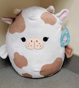 NWT Squishmallow 12 Inch Sea Life Plush Mopey the White & Brown Spots Sea Cow - Picture 1 of 8