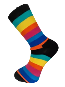 Frederick Thomas Regenbogen gestreifte Herrensocken aus Baumwolle - Bild 1 von 1