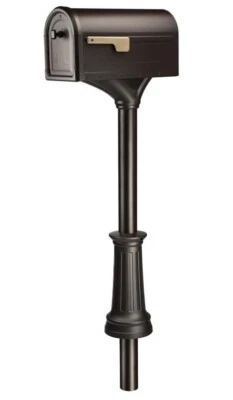 Architectural Mailboxes Roxbury Rubbed Bronze, Large, Steel Post Mount Mailbox - Image 1 of 4