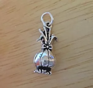 Sterling Silver 3D 20x9mm Solid Heavy 3.8gram Onion Turnip or Beet Charm - Picture 1 of 6