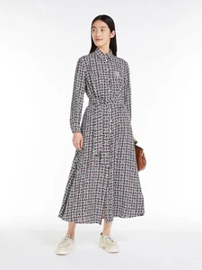 Vestido Camisa Georgette Viscosa Max Mara Azul Cielo Talla US 8 - Imagen 1 de 9