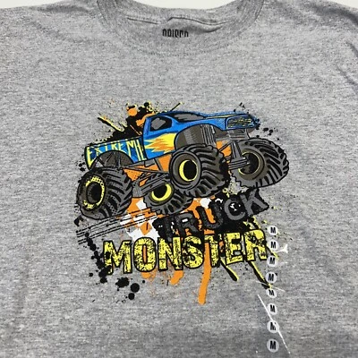 Camiseta Brisco Branos Extreme Monster Truck Gris Niños Mediana Nueva Foto 1 de 4
