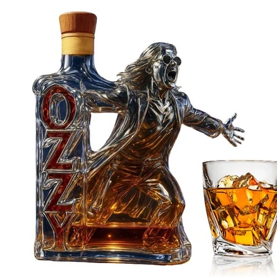 O zzy Osbourne Memorial Whiskey Bottle Lead Singer-Themed Wine Bottle - Image 1 of 4
