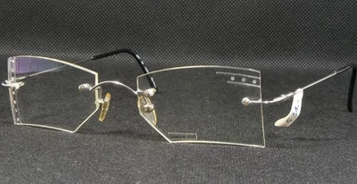 ART IN VISION biwire cut Silver w/ Crystals UNIQUE RARE EYEGLASSES 49-19-126mm - Image 1 of 4