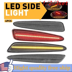 4/8X For 05-2013 Chevy Corvette C6 clear LED Side Marker Signal Light Front+Rear - Picture 1 of 22