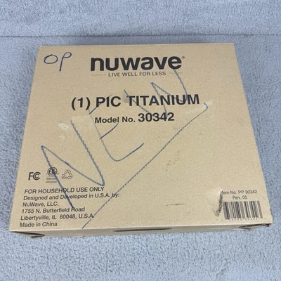 Nuevo en caja Nuwave PIC Titanium modelo # 30342 - Nueva placa de inducción NUEVA CAJA ABIERTA Foto 1 de 3