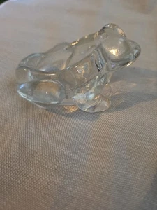 Glass Frog Candle Votive Holder Clear 2"tall 4" long Indiana Glass Co. - Picture 1 of 6