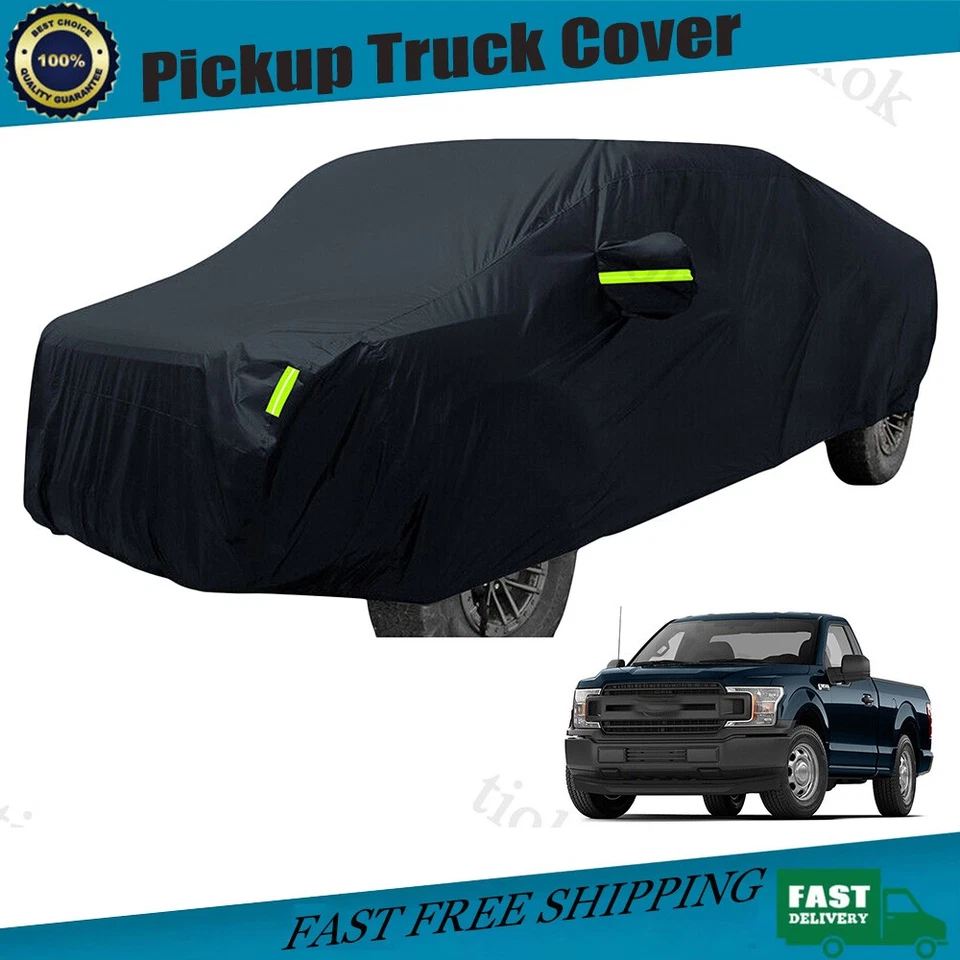 Pickup Truck Car Cover Outdoor Rain Dust UV Protector Black For Ram 1500 2500 Foto 1 de 4
