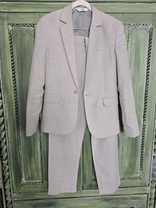 Boys Size 16 Ages 12/13 H&M Pale Green Linen Suit - Picture 1 of 2