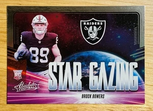 2024 Panini Absolute Brock Bowers STAR GAZING RC #SG-BBS Las Vegas Raiders - Picture 1 of 2