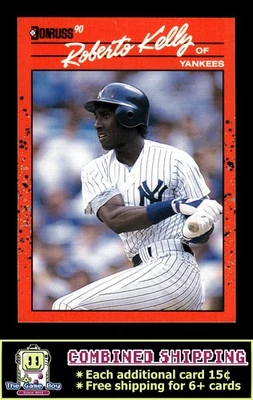 1990 Donruss #192 Roberto Kelly New York Yankees - Image 1 of 2