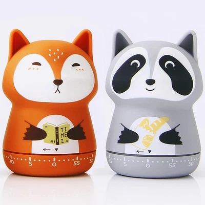 2 Pack Cute Kitchen Timer,100% Mechanical Timer for Kids,60 Minute Egg Timer ... - Image 1 of 4