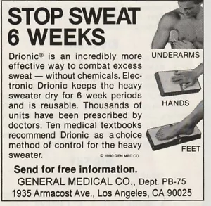 Stop Sweat 6 weeks 1982 printed ad General Medical company Los Angeles Calf - Picture 1 of 3