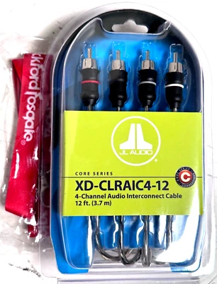JL AUDIO XD-CLRAIC4-12 Car Amplifier RCA Cable 4-Channel 12.ft. Amp Wire New - Image 1 of 2
