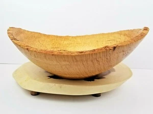 "Piatto in legno acero Mack bordo naturale - 13" - Foto 1 di 8