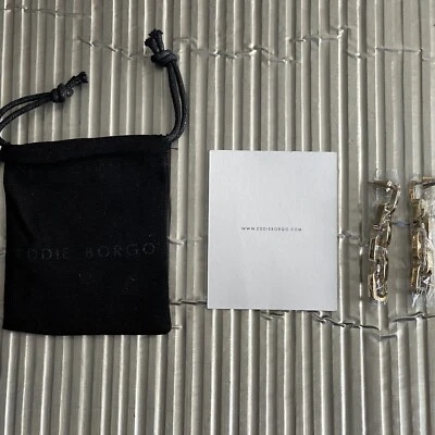 Eddie Borgo Supra Link Earrings Gold Chain Dangle - Image 1 of 3