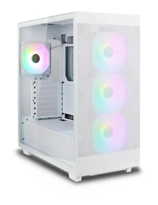 Rosewill Helium Flow White Mid Tower Gaming Case, Tool-less,4x 120mm - Image 1 of 4