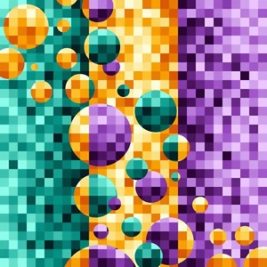 Mosaic/Geometric/Abstract 30x30" Pop Art Ltd. Ed. Art Print Signed by Artist - Picture 1 of 4