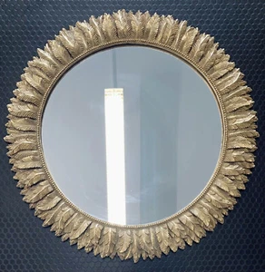 Wandspiegel in Barock Optik Sonne Spiegel gold Antik Stil Badspiegel Jugendstil - Bild 1 von 7