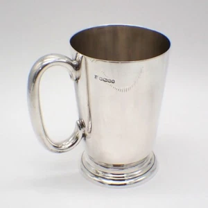 Large Cup Mug Sterling Silver 1935 Sheffield Cooper Bros Sons Jubilee Kings Head - Picture 1 of 5