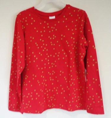 Nuevo Top Hanna Andersson Rojo Con Lunares Dorados Niña Talla 150/12 Foto 1 de 2