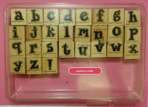 Juego completo de letras en negrita Stampin Up ALFABETO ACTITUD MINÚSCULA montado en madera - Imagen 1 de 2