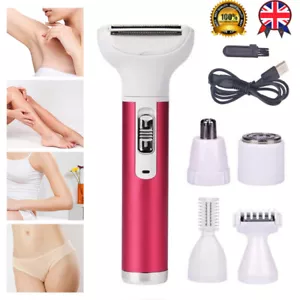 5 in 1 Electric Lady Women Shaver Hair Arm Leg Bikini Face Remover Razor Trimmer - Picture 1 of 12