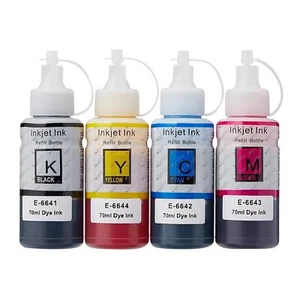 4 Ink Bottles (Set) for Epson EcoTank ET-2550, ET-16500, L210, L355, L385, L550 - Picture 1 of 3