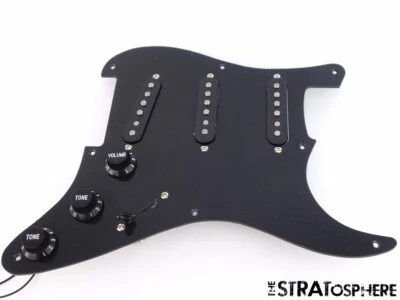 *NUEVO GOLPEADOR CARGADO Alnico 5 para Fender Strat Negro 1 Capa 8 Agujeros, BELVADO Foto 1 de 2