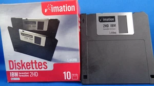 3,5" FLOPPY 2HD IMATION (IBM FORMATTED / BOX) -- 10 STÜCK - Bild 1 von 1