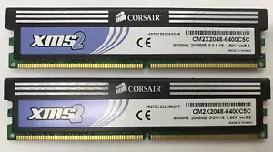 Corsair XMS2 4GB (2x2GB) DDR2 CM2X2048-6400C5C 800Mhz 1.80V ver8.6 #R2415 - Bild 1 von 2